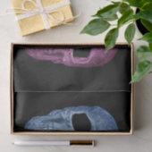 スカル頭ゴシックダークブルーピンクパープルブラカッコいいック 薄葉紙 (ギフト)