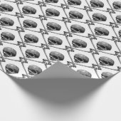 スカル頭蓋型 ラッピングペーパー (角)