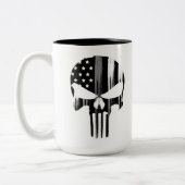 スカル頭部補正担当役員フラグ2トーンコーヒー ツートーンマグカップ (左)