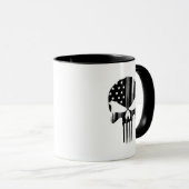 スカル頭部補正担当役員フラグ マグカップ (正面右)