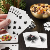 スカル顔のカード遊付きスペード トランプ (インサイチュ)