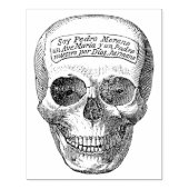 スカル顔イラストレーションスタンプ ラバースタンプ (インプリント)