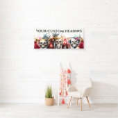 スカル顔カクテルハッピーアワー大人martiniシック 横断幕 (インサイチュ)