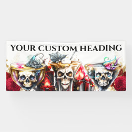 スカル顔カクテルハッピーアワー大人martiniシック 横断幕