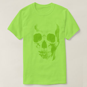スカル顔グリーンTシャツ Tシャツ
