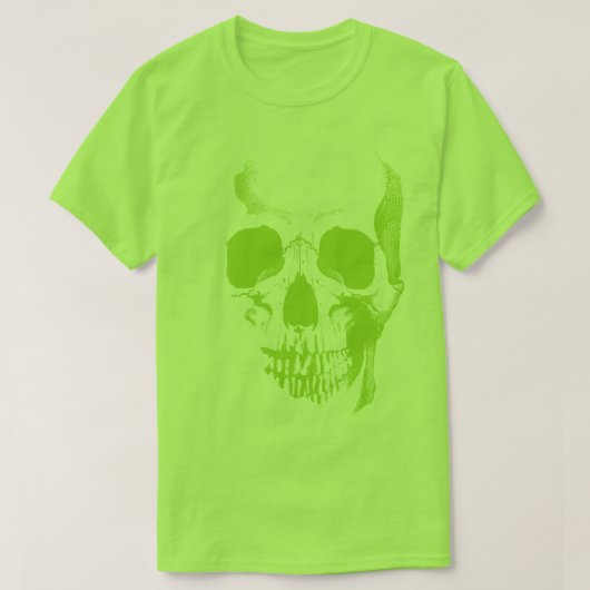 スカル顔グリーンTシャツ Tシャツ (デザイン正面)