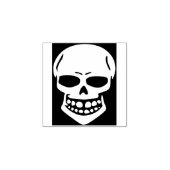 スカル顔シルエットアートスタンプ ラバースタンプ (インプリント)