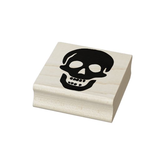 スカル顔シルエットアートスタンプ ラバースタンプ (スタンプ)