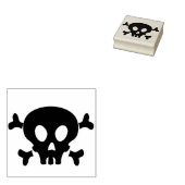 スカル顔スタンプ ラバースタンプ (押印)