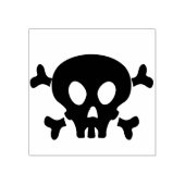 スカル顔スタンプ ラバースタンプ (インプリント)