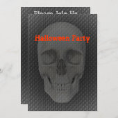 スカル顔ハロウィーン招待状 招待状 (正面/裏面)