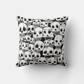 スカル顔笑顔 – ハロウィーンパターン クッション (裏面)
