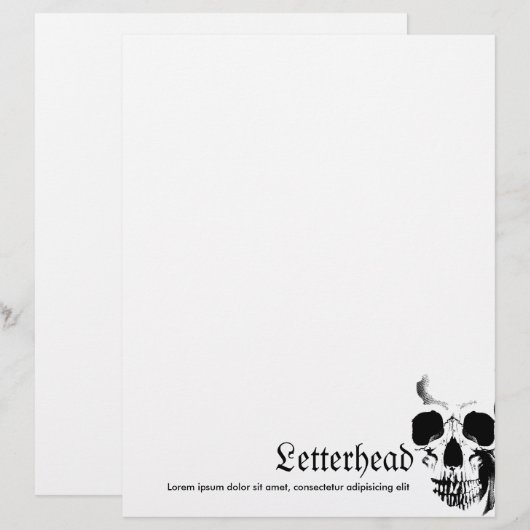 スカル顔 レターヘッド (正面/裏面)