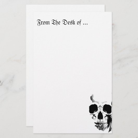 スカル顔 便箋 (正面/裏面)