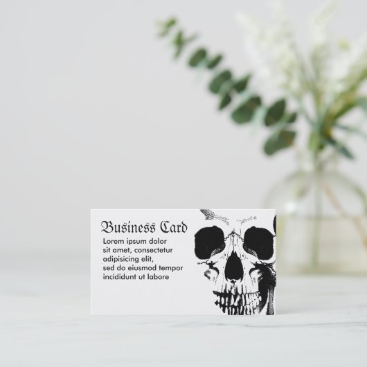 スカル顔 名刺 (スタンド正面)