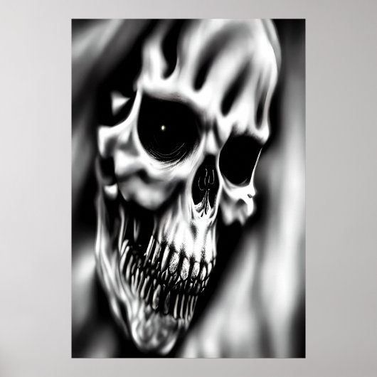 スカル顔 | AIアートポスター ポスター (正面)