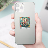 スカル騎乗ダイノ – ミイラTレックスのスケルトン シール (スマートフォン)