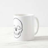 スカル黒 コーヒーマグカップ (正面右)