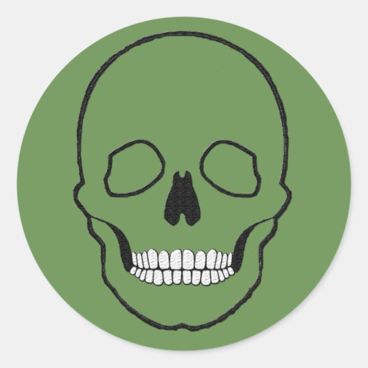 スカル黒 ラウンドシール (正面)