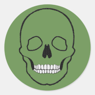 スカル黒 ラウンドシール
