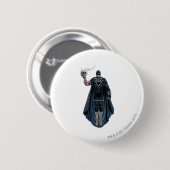 スカル1を搭載する黒い手 缶バッジ (正面&裏面)