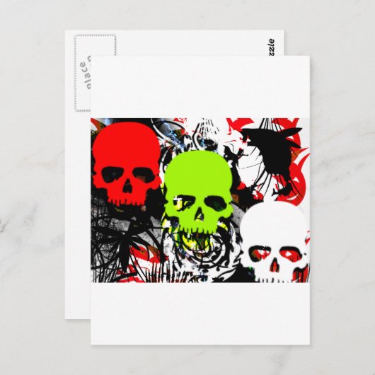 スカル3 ポストカード (正面/裏面)