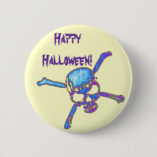 スカル6 缶バッジ (正面)