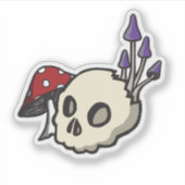 スカル&きのこシール シール (正面)