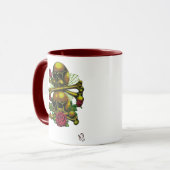 スカル、くもの巣およびバラのマグ マグカップ (正面左)