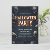 スカル&くもの巣不気味ハロウィーン 招待状 (スタンド正面)