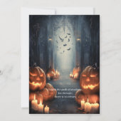 スカル&くもの巣不気味ハロウィーン 招待状 (裏面)