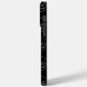 スカル-こうもりブラックとボーンホワイト Case-Mate iPhoneケース (裏面 / 左)