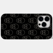 スカル-こうもりブラックとボーンホワイト Case-Mate iPhoneケース (裏面 (横))