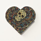 スカル（ばちゃばちゃ）跳ねる手帳 ノートブック (裏面)