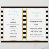 スカル、アクアストライプハロウィーン結婚式プログラム (裏面)