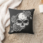 スカル・アンド・ロゼズ クッション (ブランケット)