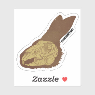 スカル – ウサギ シール