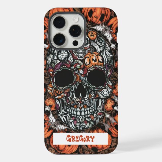 スカル&カボチャiPhoneケース iPhoneケース (裏面)