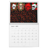 スカル カレンダー (3月 2027)