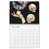 スカル カレンダー (1月 2027)