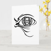 スカル カード (黄色い花)