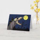 スカル カード (黄色い花)