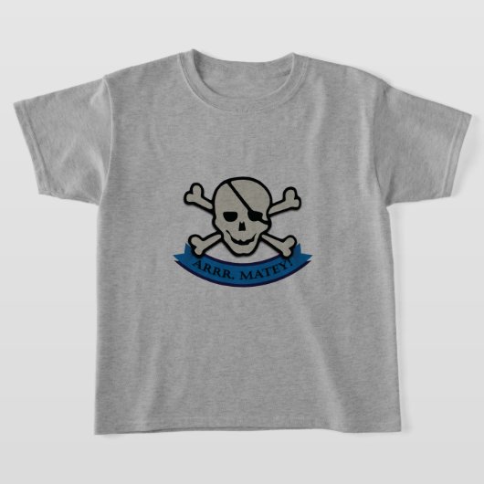 スカル – キッズベーシックTシャツ Tシャツ (レイダウン)