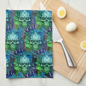 スカル キッチンタオル (四つ折り)