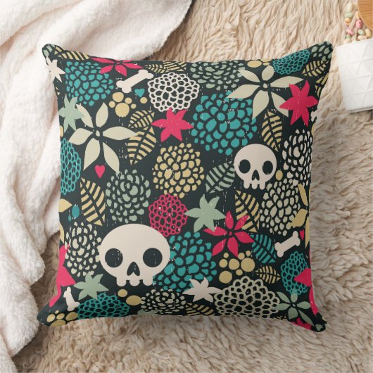 スカル クッション (ブランケット)