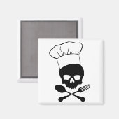 スカル&クロスボーンシェフ マグネット (正面/裏面)