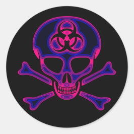 スカル&クロスボーンズのシール ラウンドシール