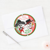 スカル&クロスボーンズCinco de Mayoステッカー ラウンドシール (封筒)