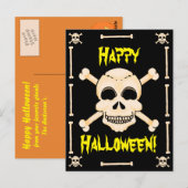 スカル&クロスボーンハロウィンポストカード ポストカード (正面/裏面)