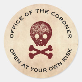 スカル&クロスボーンハロウィーンラベル ラウンドシール